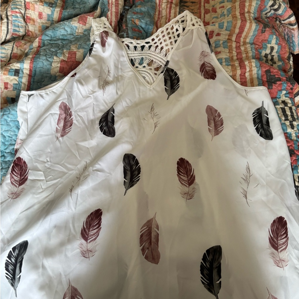 SHEIN Asymmetrical Tank Top White and Black
